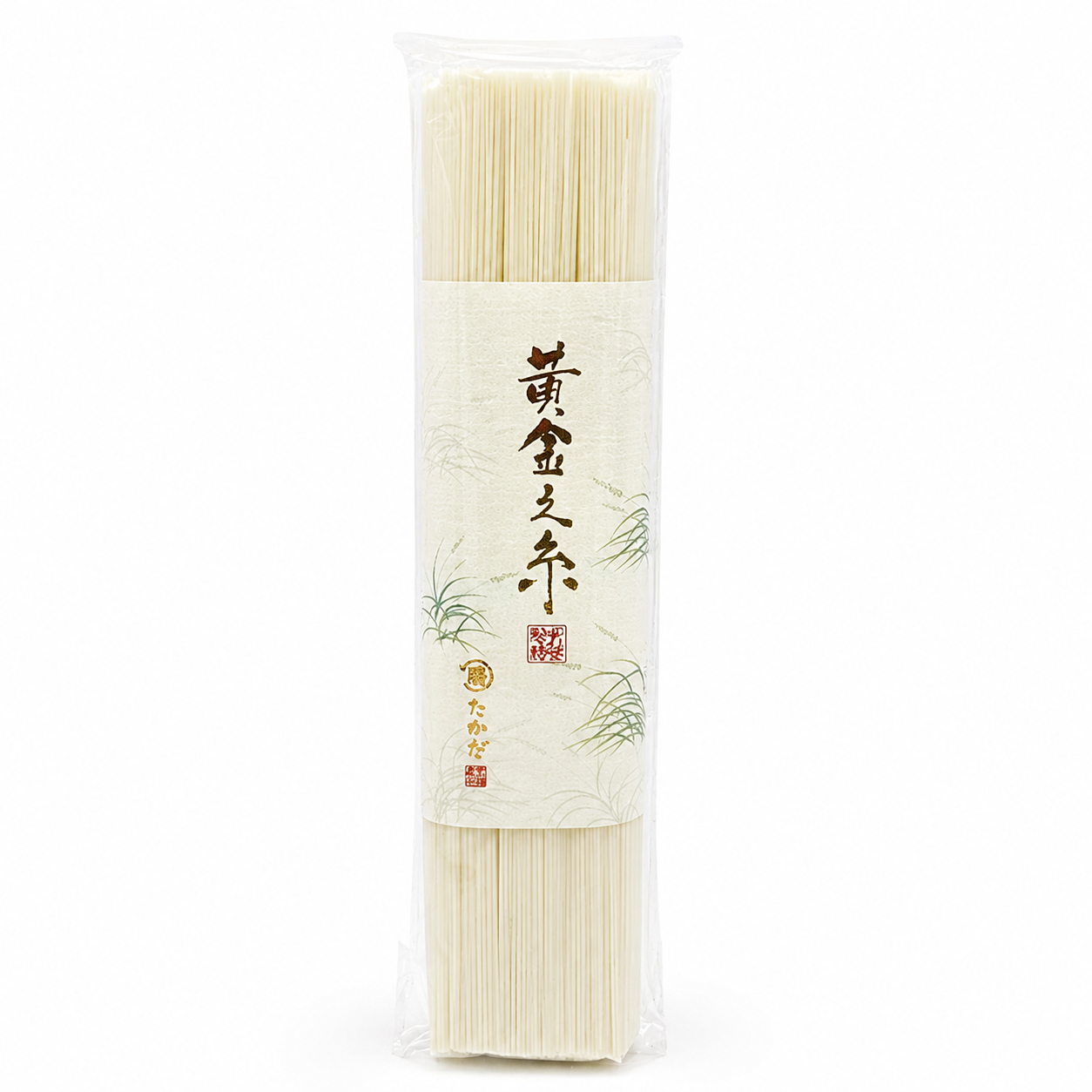 【極上の贈り物】マル髙田商店　黄金之糸 細麺＆有機オリーブオイルOlio Di mino・岩塩セット